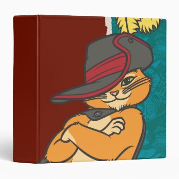 Puss With Arms Crossed Binder by pussinboots at Zazzle