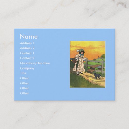 Pussy-cat, pussy-cat, Where have you been? Business Card Templates