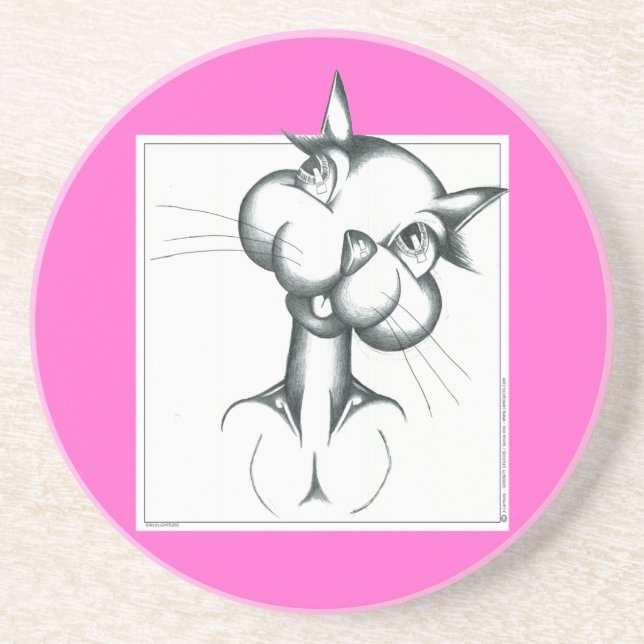 Pussy Sandstone Coaster (Front)