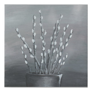 Pussy willow painting faux canvas print