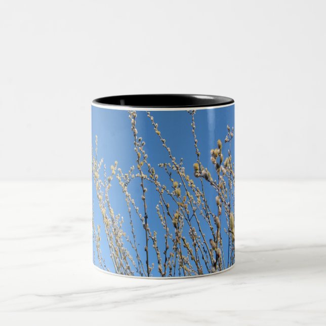 Pussy Willow Two-Tone Coffee Mug (Center)
