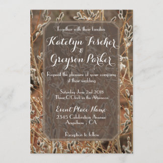 Pussy Willow Wedding Invitation