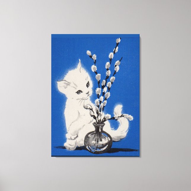 pussycat and pussywillow canvas print (Front)