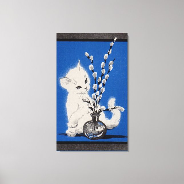 pussycat and pussywillow canvas print (Front)