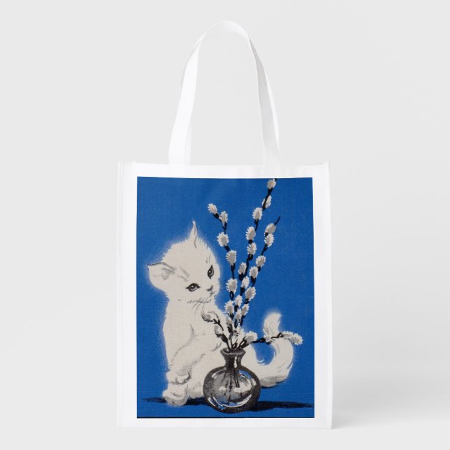 pussycat and pussywillow grocery bag (Front)