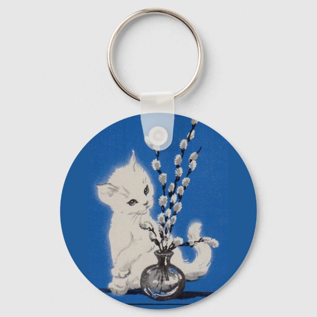 pussycat and pussywillow keychain (Front)