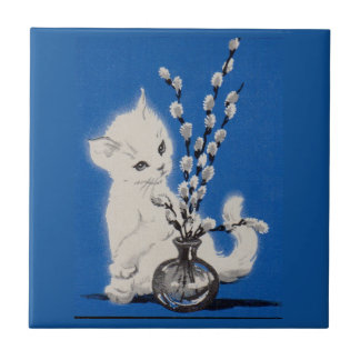 pussycat and pussywillow tile