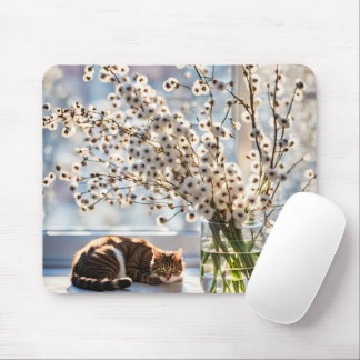 Pussycat And Pussywillows Mouse Pad