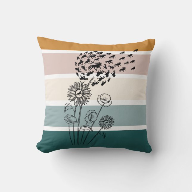 Pusteblume mit Tölter  Throw Pillow (Front)
