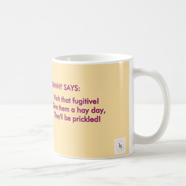 Put A Fork In It! Fuchsia Series Coffee Mug (Right)