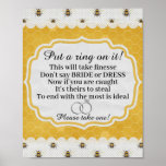 Put A Ring On It Bridal Shower Game Poster at Zazzle