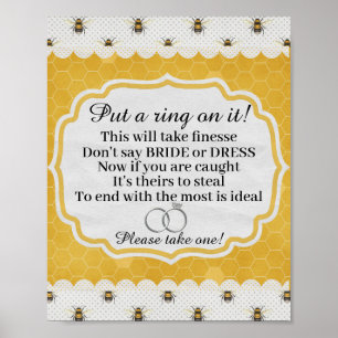 Put A Ring On It Bridal Shower Game Poster