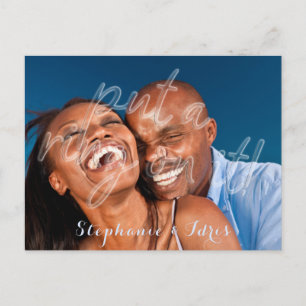 Put A Ring On It Embossed Engagement Party Invitation Postcard