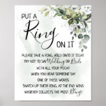 Put A Ring On It Eucalyptus Greenery Game Sign at Zazzle
