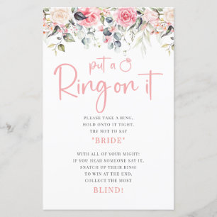 Put A Ring On It Game Bridal Shower