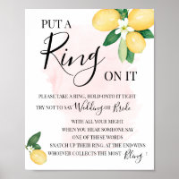 Put a Ring on it Lemons Pink Bridal Shower Game