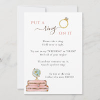 Put a ring on it Travel Theme Bridal shower game 