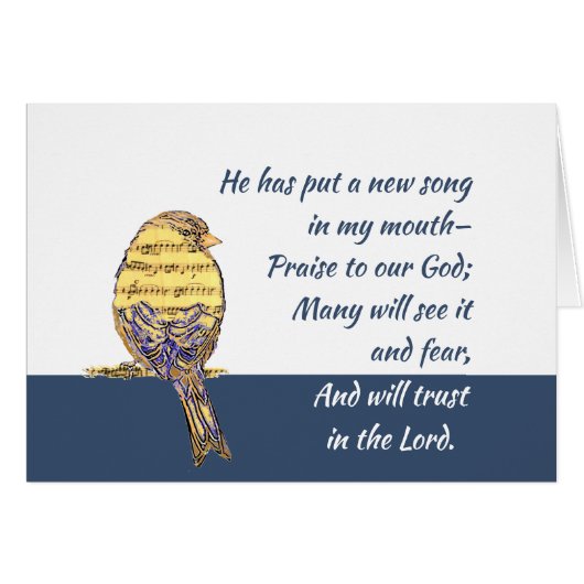 Put a Song in my Heart Bible Scripture Bird (Front Horizontal)