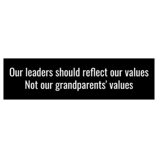 Put An End To US Gerontocracy: Politics Age Limit Bumper Sticker