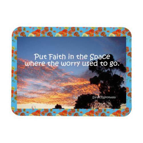 Put Faith in the Space Inspirational Quote Magnet
