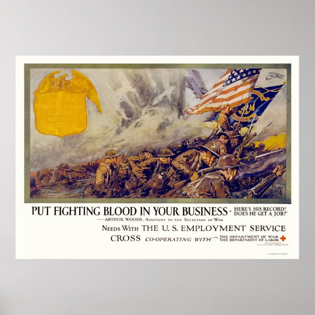 Put fighting blood in your business poster (Front)