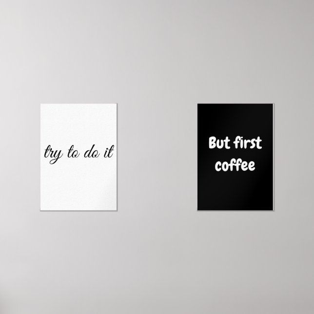 put first coffee  wall art sets (Front)