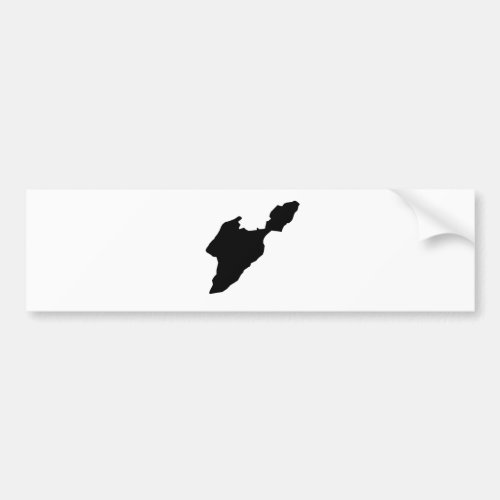 Put In Bay Island Silhouette Logo Shape Bumper Sticker