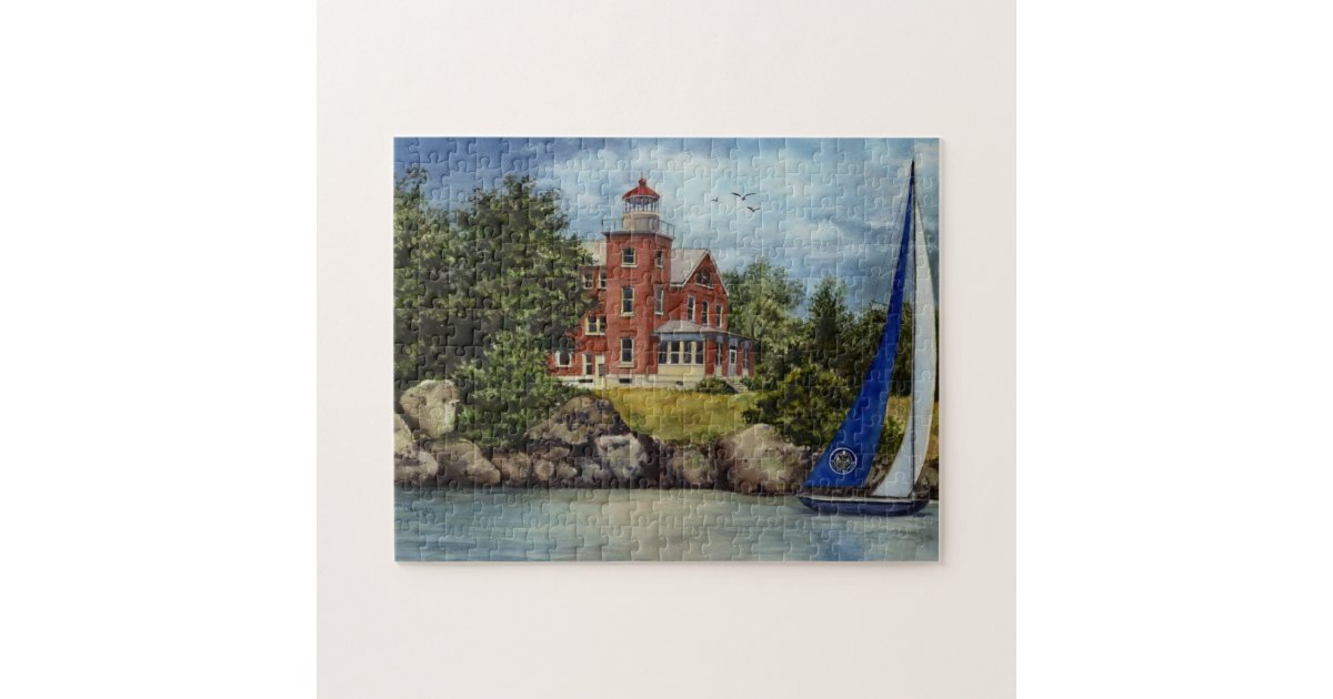 PutinBay Lighthouse Jigsaw Puzzle Zazzle