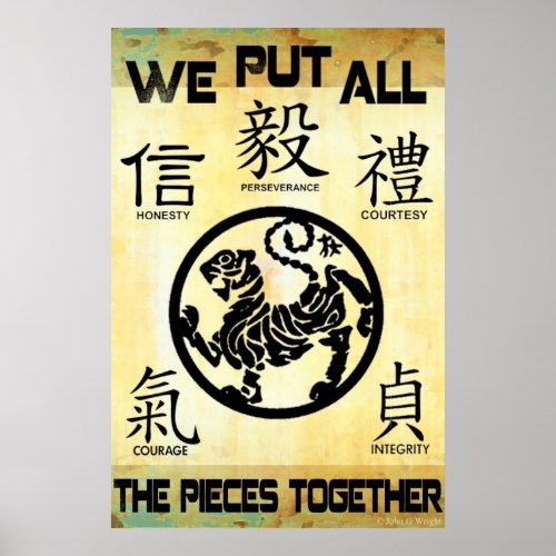 Put It Together Martial Arts Poster