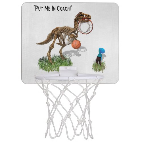 Put Me in Coach Dinosaur Skeleton Basketball  Mini Mini Basketball Hoop