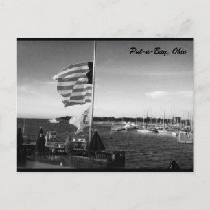 Put-n-Bay American Flag Photo Postcard
