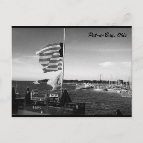 Put_n_Bay American Flag Photo Postcard