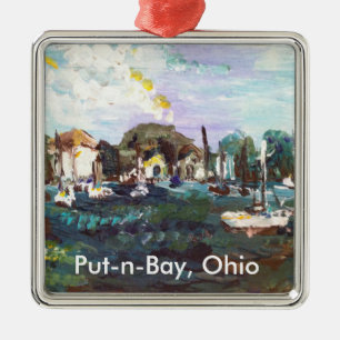 Put-n-Bay Lake Erie Island Painting #2 Metal Ornament