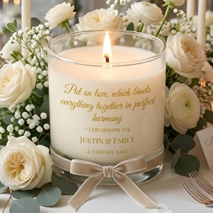 Put On Love Colossians 3:14 Catholic Wedding Scented Candle