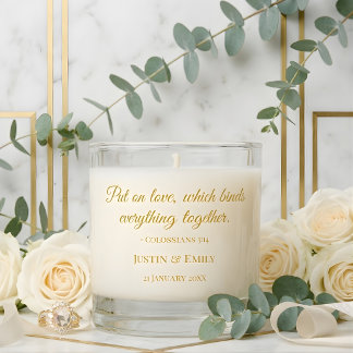 Put On Love Scripture Wedding Scented Candle