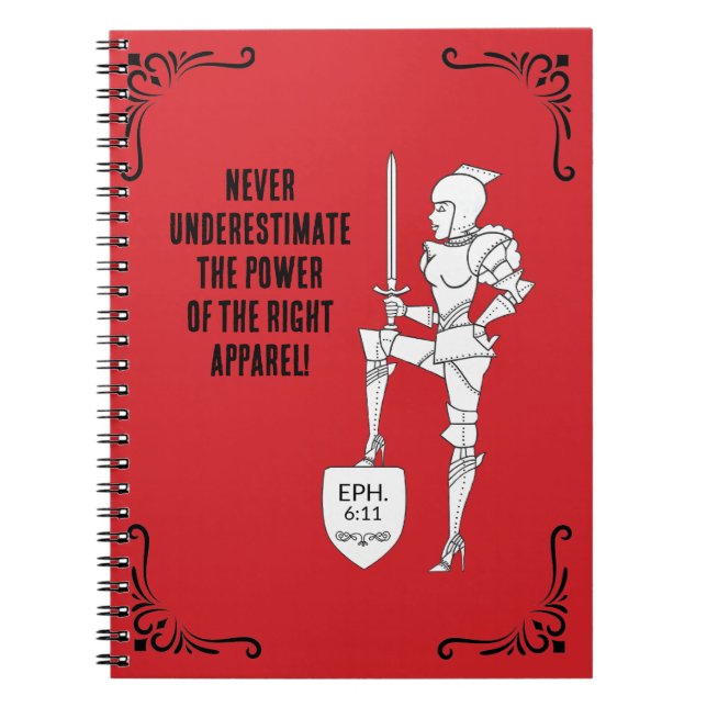 "Put on the complete Suit of Armor"  Notebook (Front)