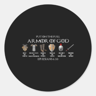 Put On The Full Armor Of God Belt Of Truth Breast Classic Round Sticker