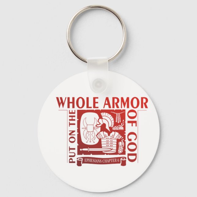 PUT ON THE WHOLE ARMOR OF GOD KEYCHAIN (Front)