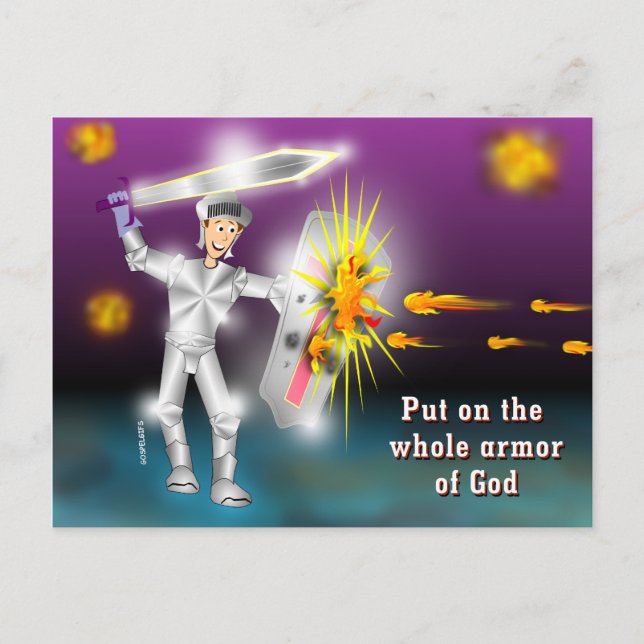 Put on the Whole Armor of God Postcard (Front)
