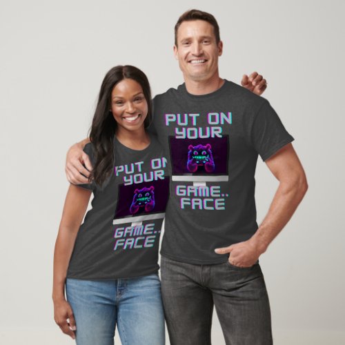 Put on Your Game Face _ Fuzzy Monster T_Shirt
