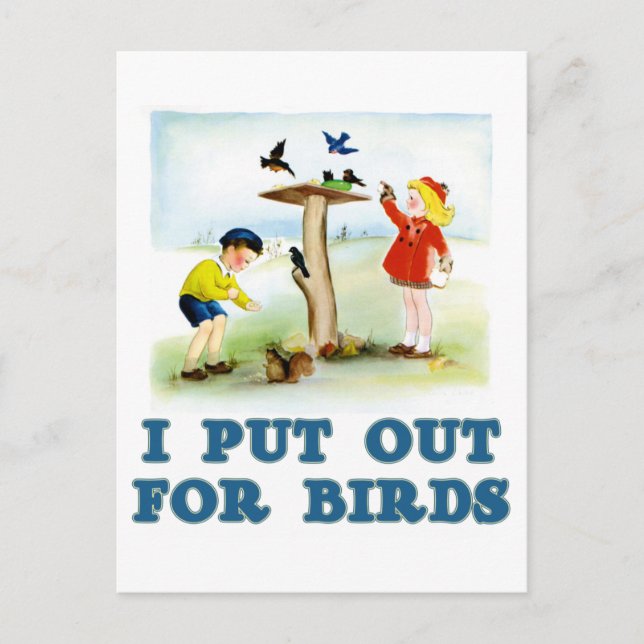 Put Out For Birds (kids) Postcard (Front)
