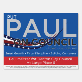 Put Paul on Council Sign