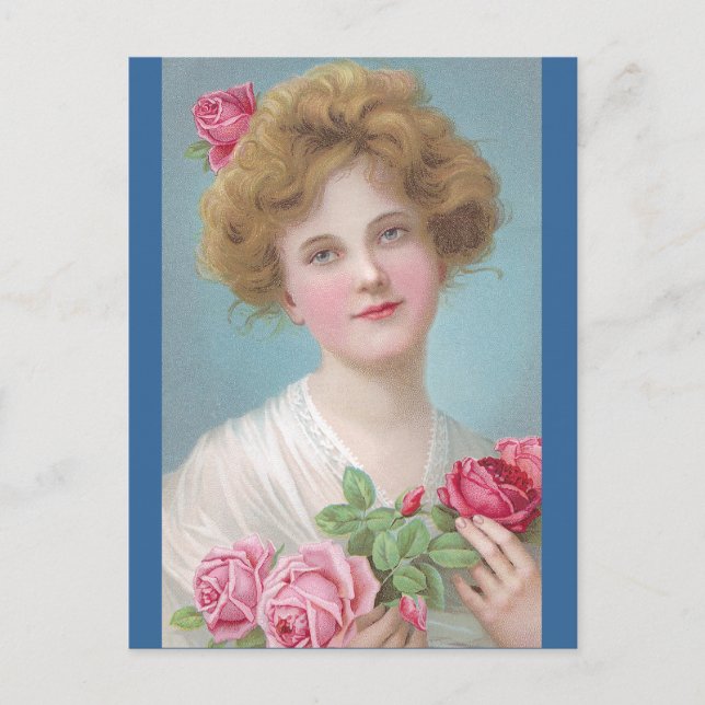 Put Roses in Your Cheeks Postcard (Front)