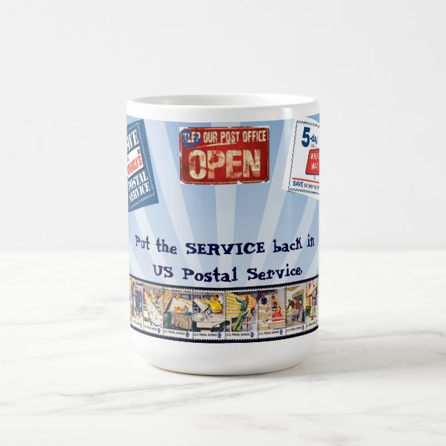Put Service back in USPS Coffee Mug (Center)