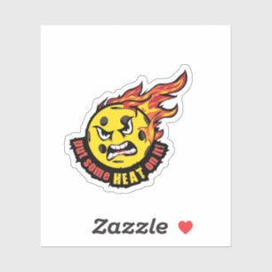 Put Some Heat On It Pickleball Sticker