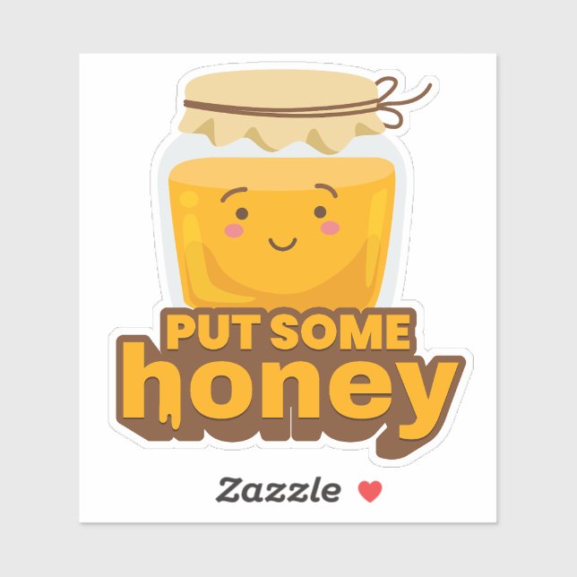Put some honey cute design sticker (Sheet)