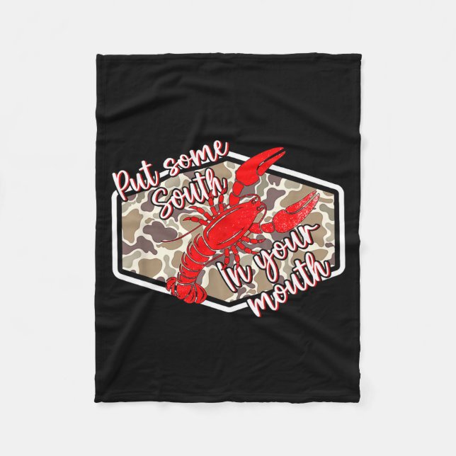 Put some south in your mouth  fleece blanket (Front)