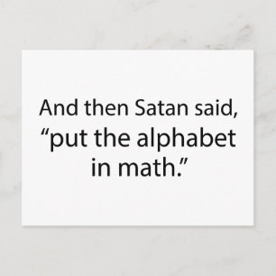 Put The Alphabet In Math Postcard