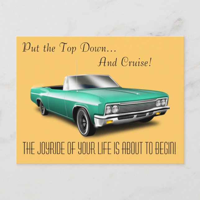 Put the Top Down... Postcard (Front)