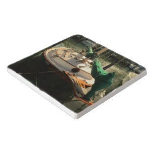 Put Your Boat On This Marble Stone Trivet